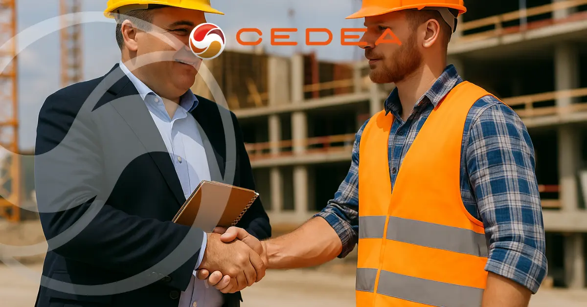 Tecnico CEDEA durante una consulenza per il sistema gestione sicurezza sul lavoro